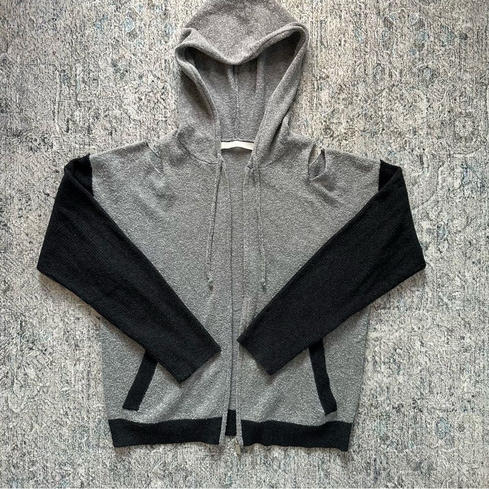 One Grey Day Zip Up Cold Shoulder Size Small